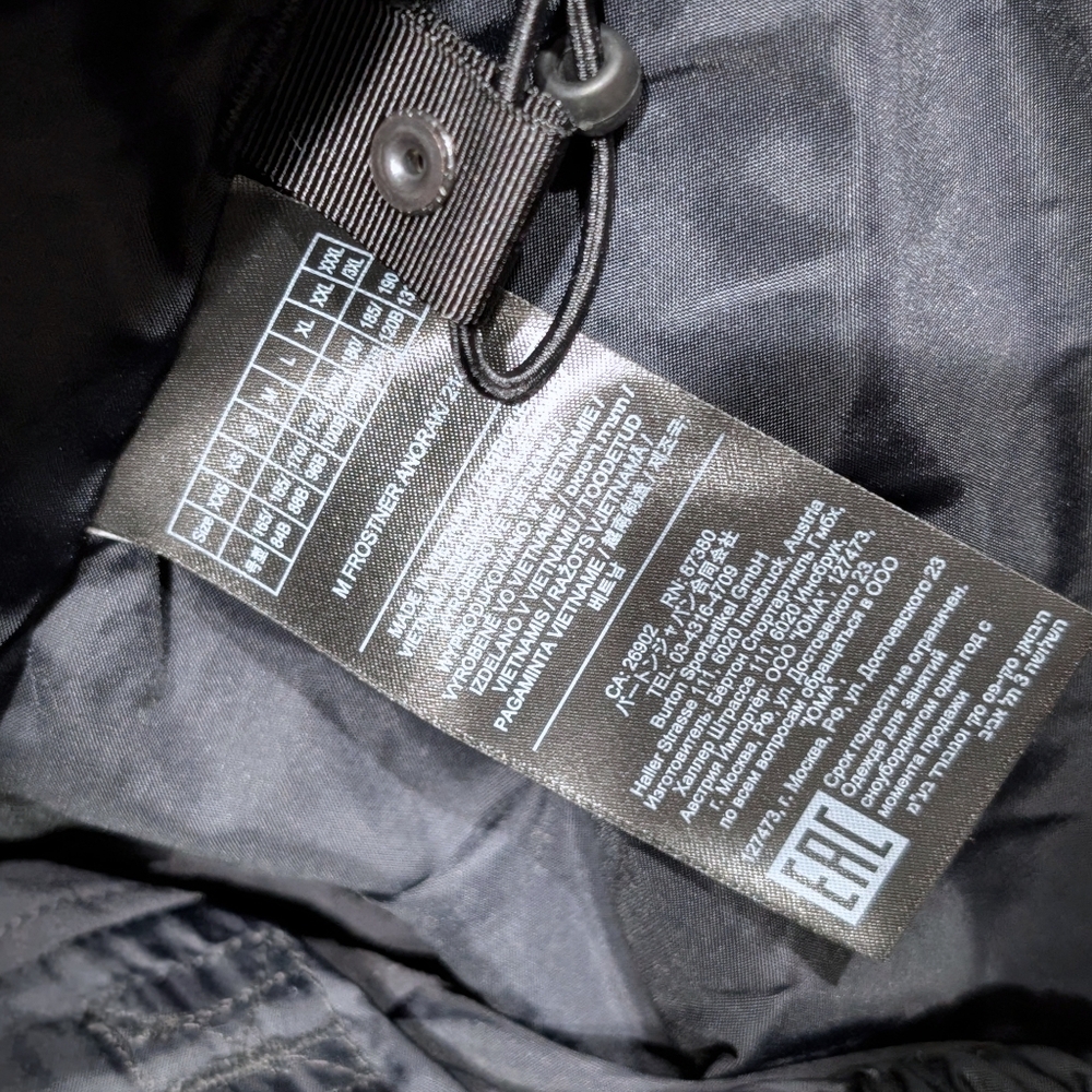 S0LD Burton Men's Frostner Anorak Jacket True Black - Picture 11 of 11